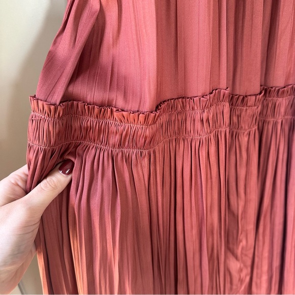 Anthropologie Tiered Pleated Halter Dress - Picture 6 of 6